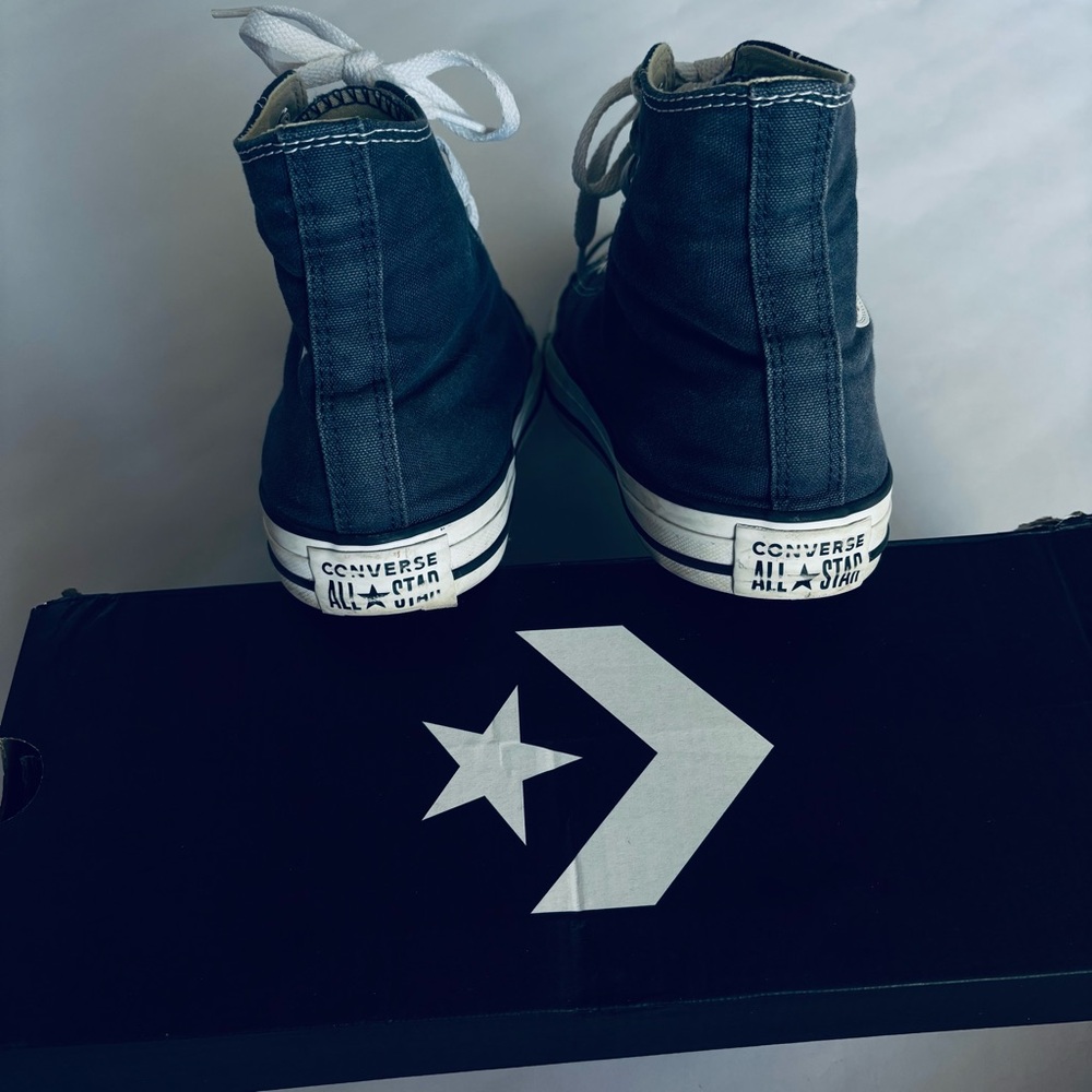 10 Converse Chuck Taylor HT Navy Blue hi-top Sneakers shoes unisex used GUC - Picture 7 of 8